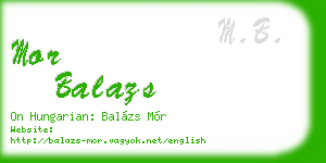 mor balazs business card